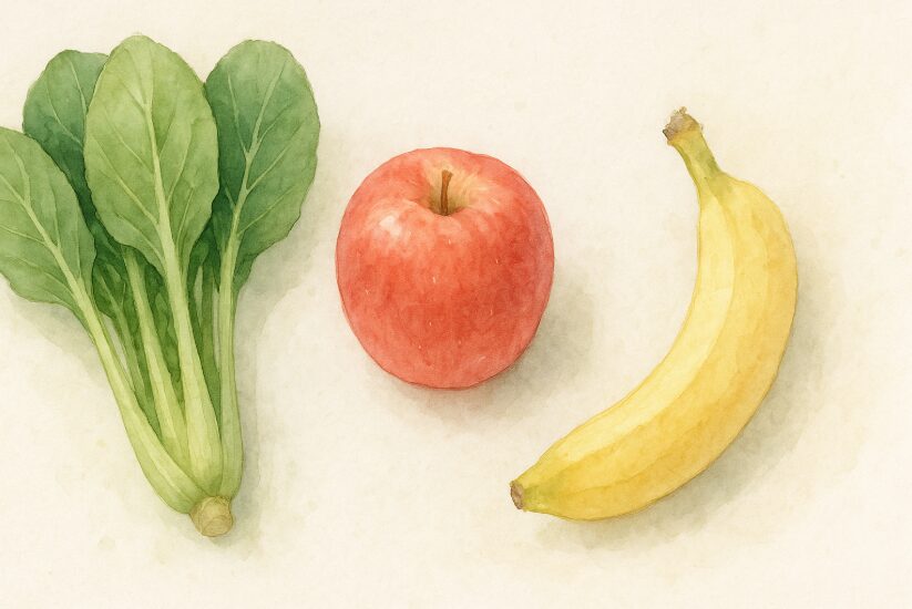 2小松菜とりんご、バナナのスムージーは本当に美味しい？