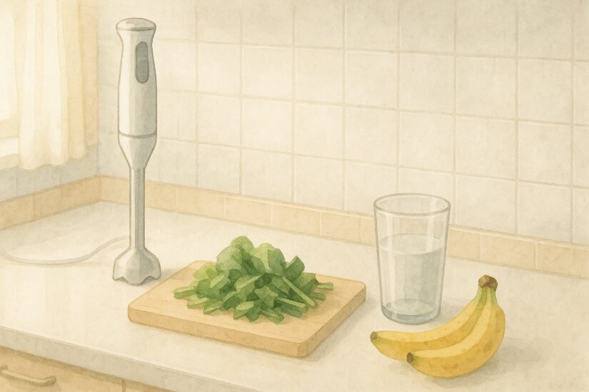 5小松菜とバナナのスムージーの効率的な作り方