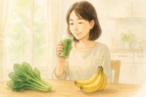 小松菜バナナスムージーの効果と飲み方！初心者も続く美味しいコツ