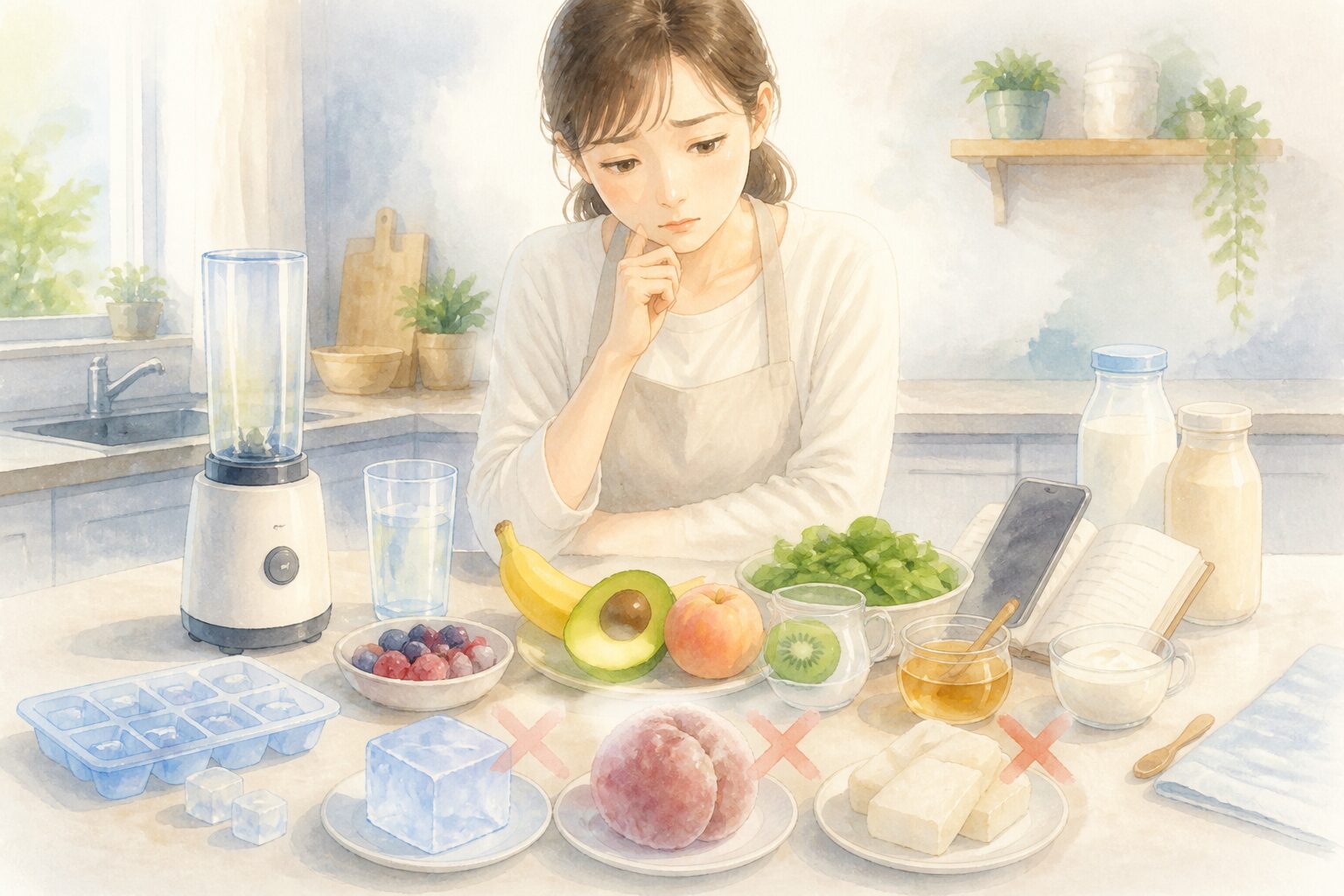 ブレンダーに負担をかけるNG食材の例