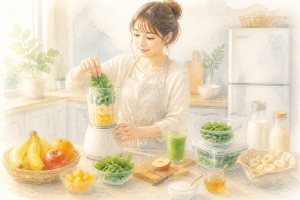 スムージーはバナナとほうれん草で朝をおいしく作る初心者向け