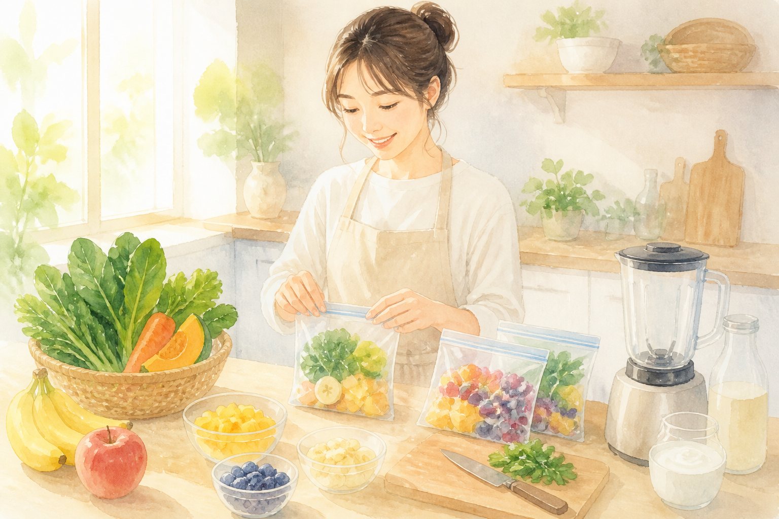 スムージー野菜の冷凍保存と小分け作り置きの基本完全ガイド