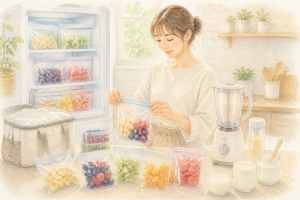 冷凍フルーツスムージー作り置きのコツと保存方法の解説